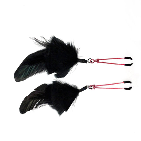 Bijoux Tweezer Clamp Pink Feather Black