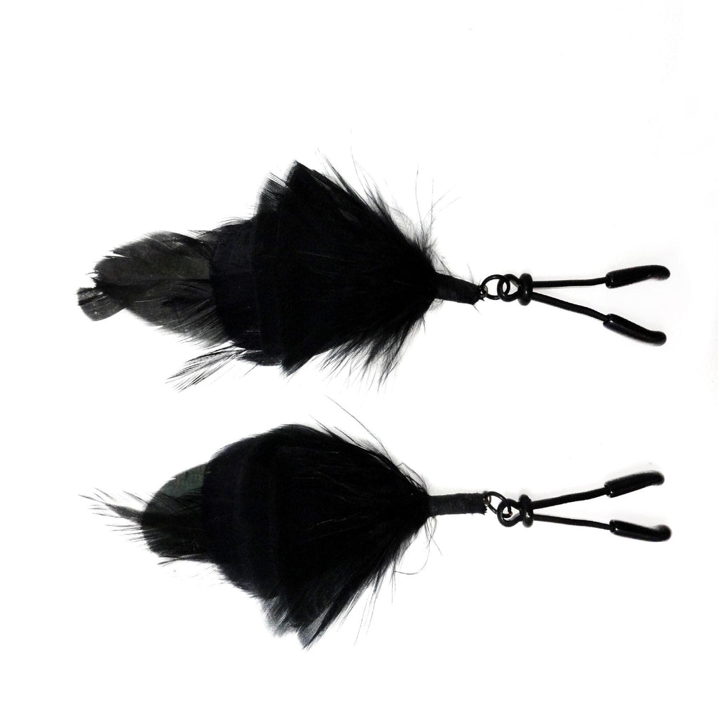 Bijoux Wide Tweezer Clamp Feather Black