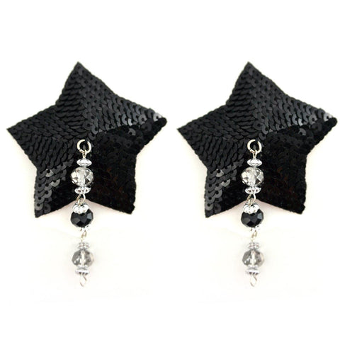 Bijoux Nipple Covers Sequin Star W-faceted Beads