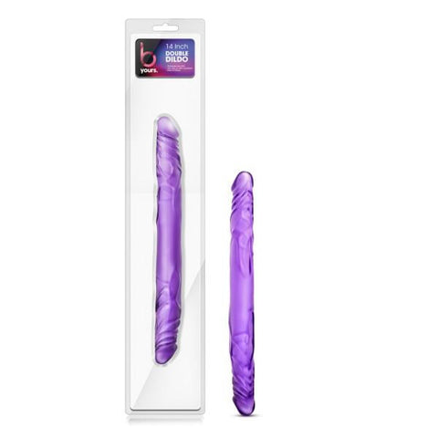 B Yours 14 Double Dildo Purple "