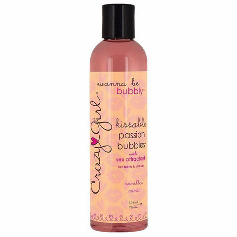 Crazy Girl Kissable Passion Bubbles Vanilla Mint 8 Oz