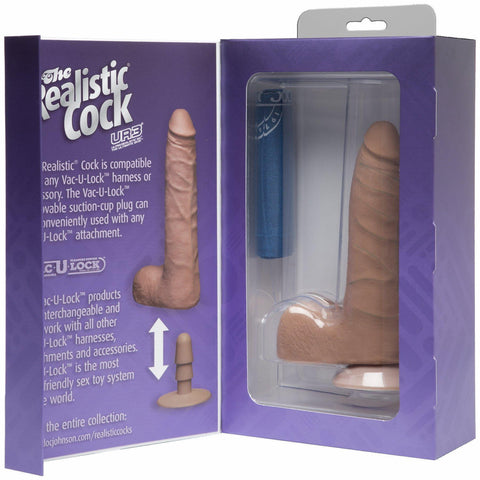 Realistic Cock Slim 7 Brown "