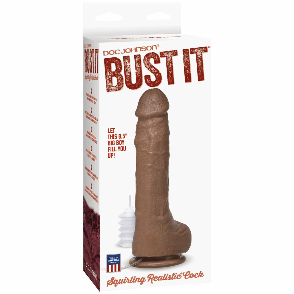 Bust It Squirting Realistic Cock Brown