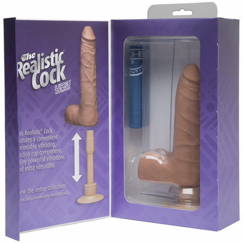 Realistic Cock 7 Slim Vib Brown "