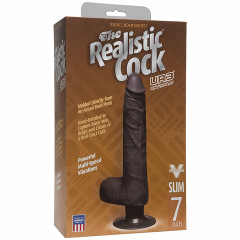 Realistic Cock 7 Slim Vib Black "