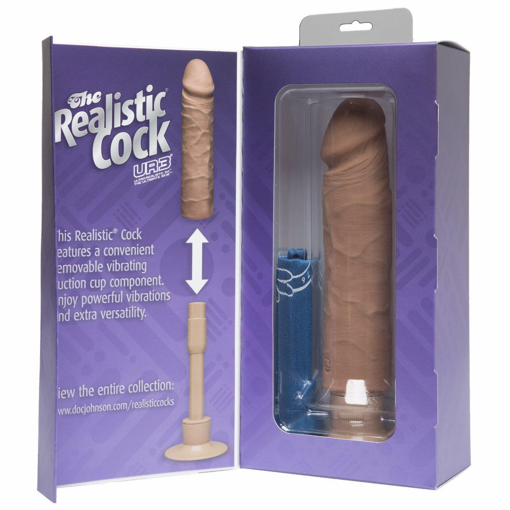 Realistic Cock 8 Vib. Brown "