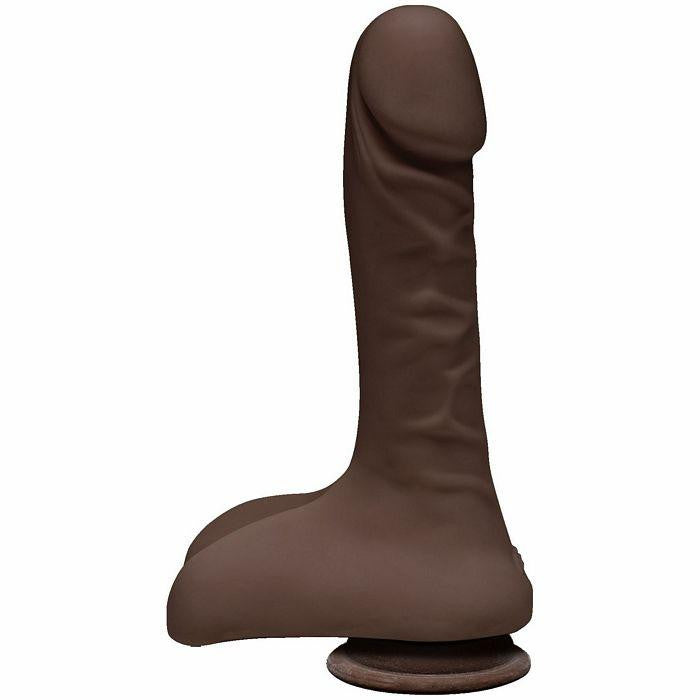 The D Super D 9 W-balls Chocolate Brown Dildo "