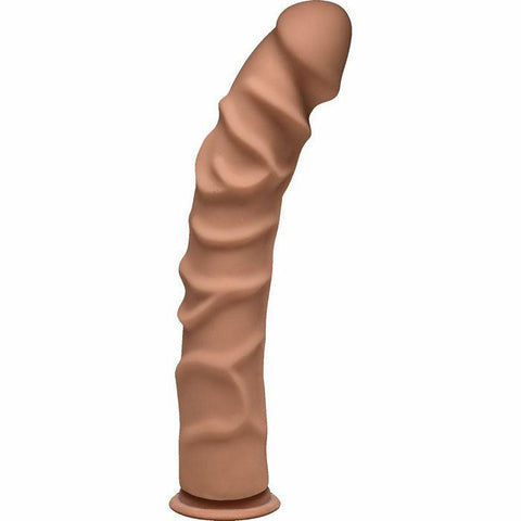 The D Ragin' D 10 Caramel Tan Ultraskyn Dildo "