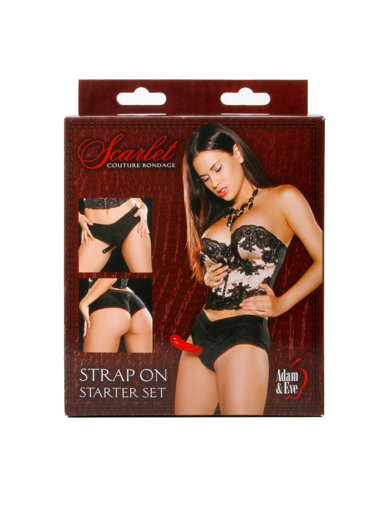 Adam & Eve Scarlet Strap On Starter Set