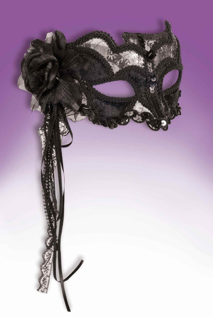 Venetian Mask Black-silver