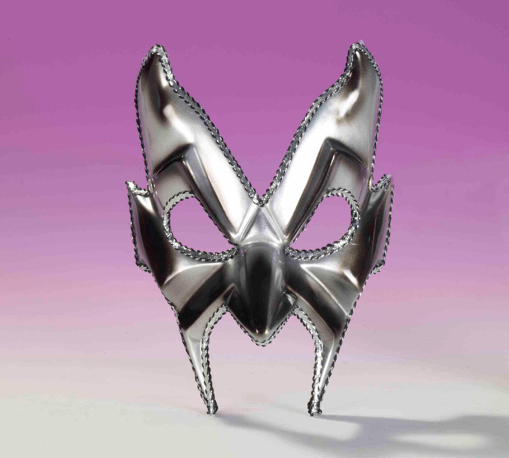 Devil Man Half Mask Silver