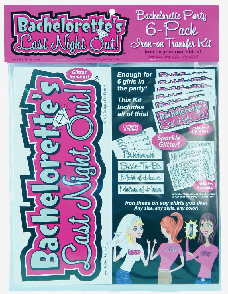 Bachelorette Party Iron On Kit 6 Pack