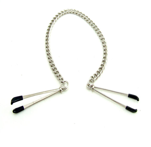 H2h Nipple Clamps Tweezer W-chain Chrome