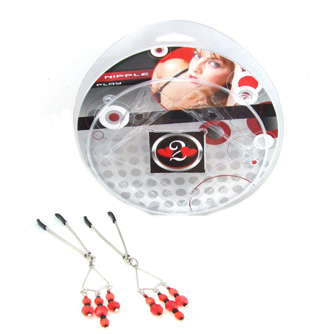 H2h Nipple Clamps Tweezer W-red Beads