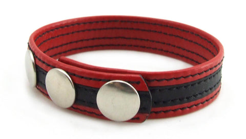 H2h Ring Leather W-2 Snap Black-red