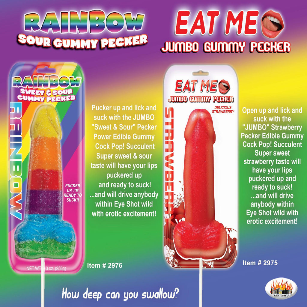 Jumbo Gummy Cock Pop Strawberry