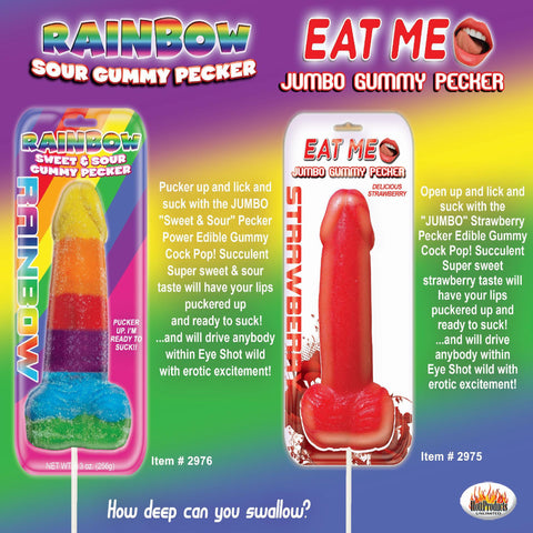 Jumbo Gummy Cock Pop Strawberry