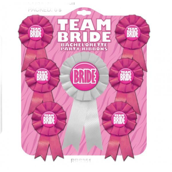 Bachelorette Team Bride Ribbon Set