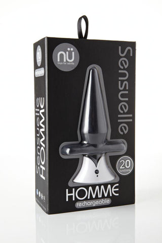 Sensuelle Homme 20 Function Butt Plug Black