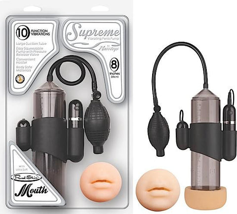 Supreme Vibrating Penis Pump Mouth Black