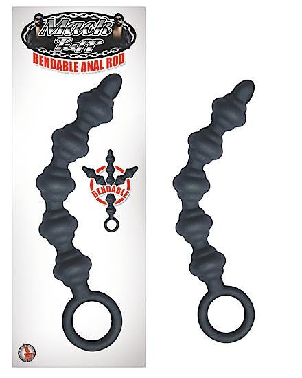 Mack Tuff Bendable Anal Rod Black