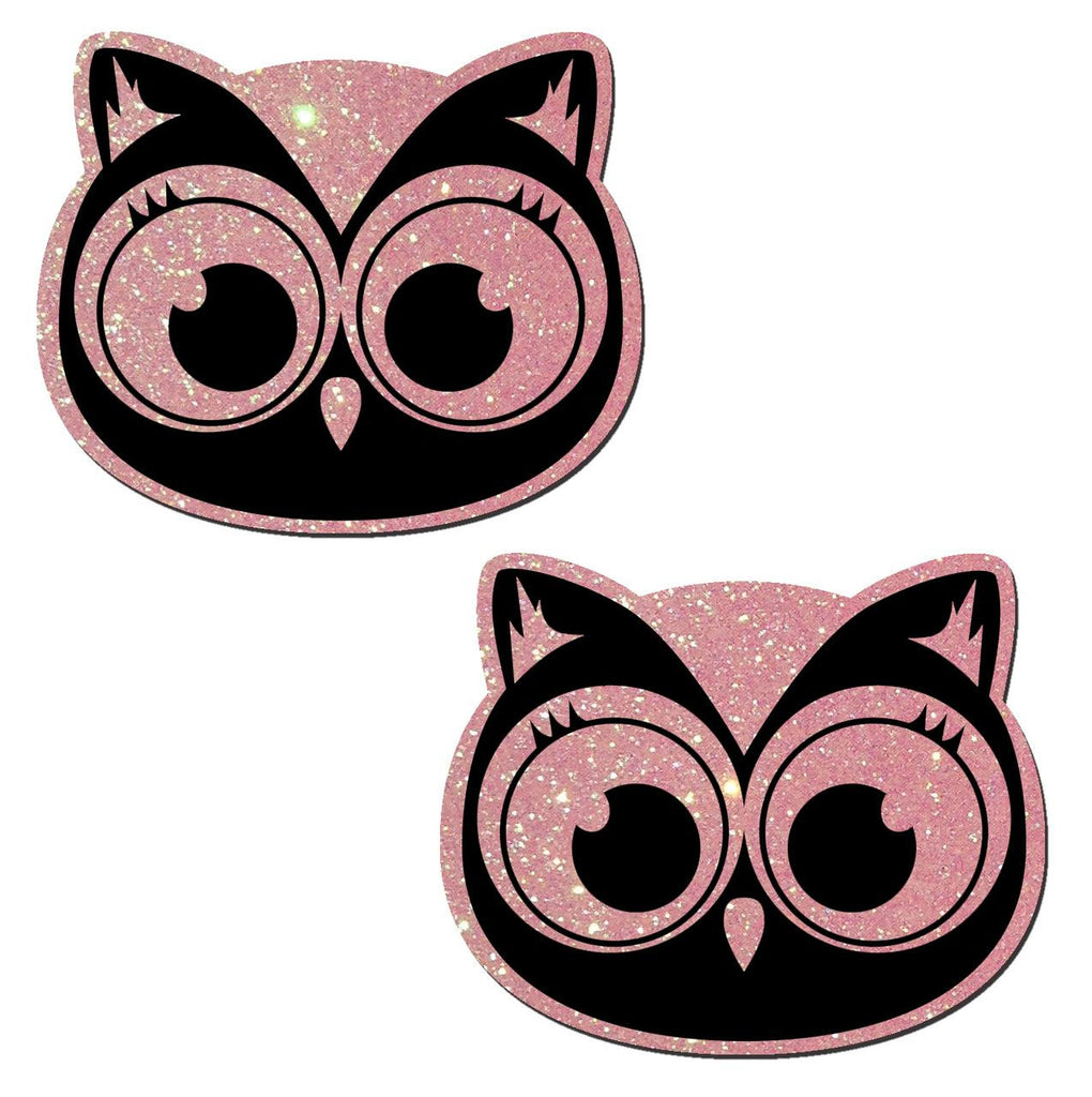 Glitter Owl Pink-black