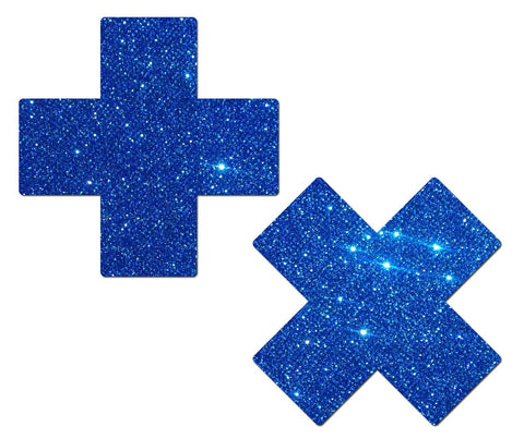 Plus X Glitter Sapphire Cross