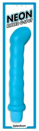 Neon Ribbed G Spot Blue