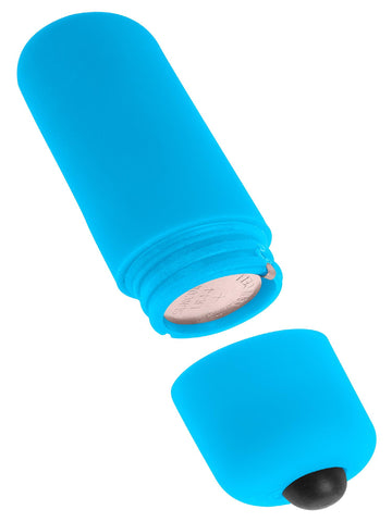 Neon Vibrating Butt Plug Blue