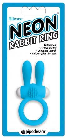 Neon Rabbit Ring Blue