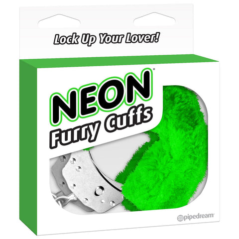 Neon Luv Touch Furry Cuffs Green