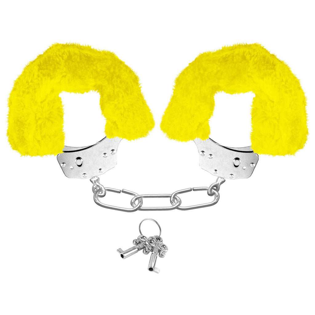 Neon Luv Touch Furry Cuffs Yellow