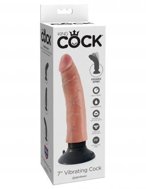 King Cock 7in Cock Flesh Vibrating