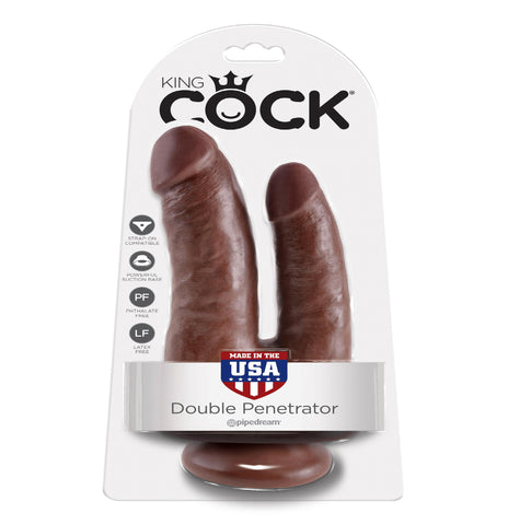 King Cock Double Penetrator Brown