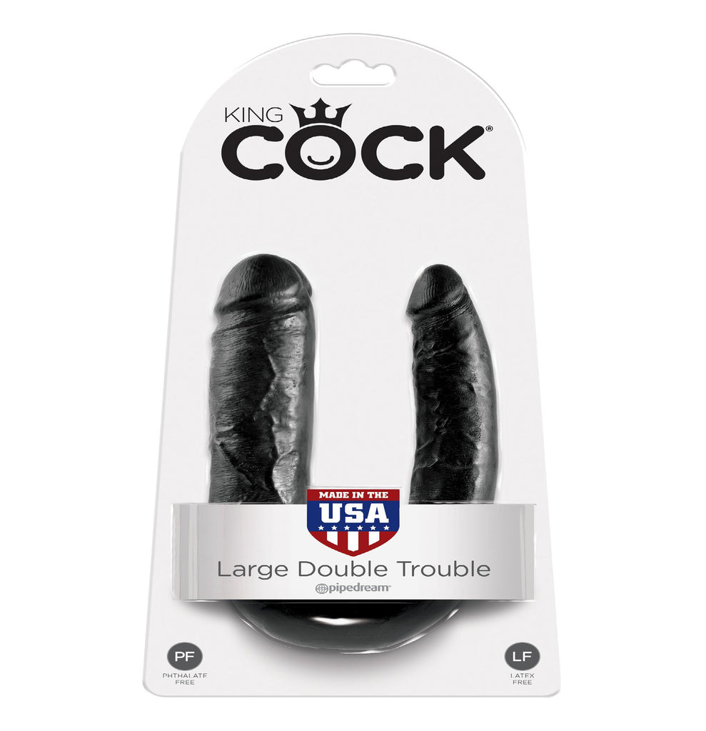 King Cock Double Trouble Large Black