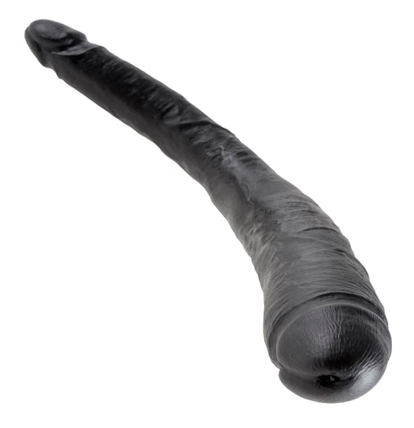 King Cock 16in Tapered Double Dildo Black