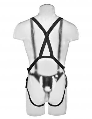 King Cock 11hollow Strap On Suspender System Brown "