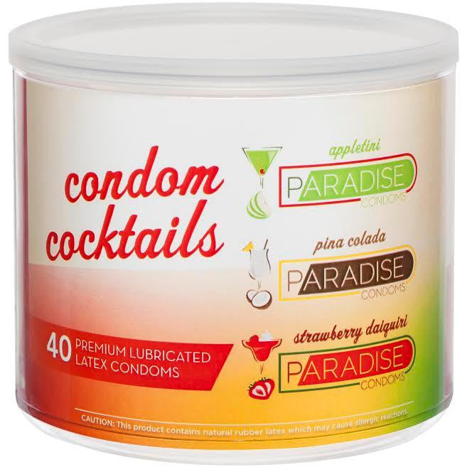 Paradise Condom Cocktails 40pc Jar