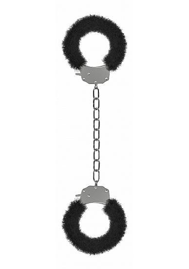 Pleasure Legcuffs Furry Black