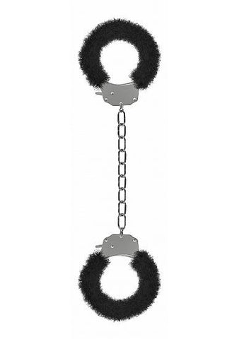 Pleasure Legcuffs Furry Black