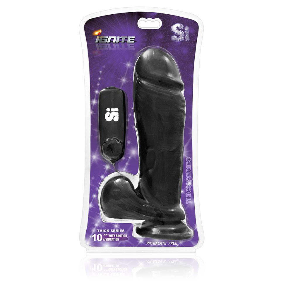 Thick Cock W Balls W-egg 10 Black "