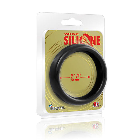 Wide Silicone Donut Black 2.25in