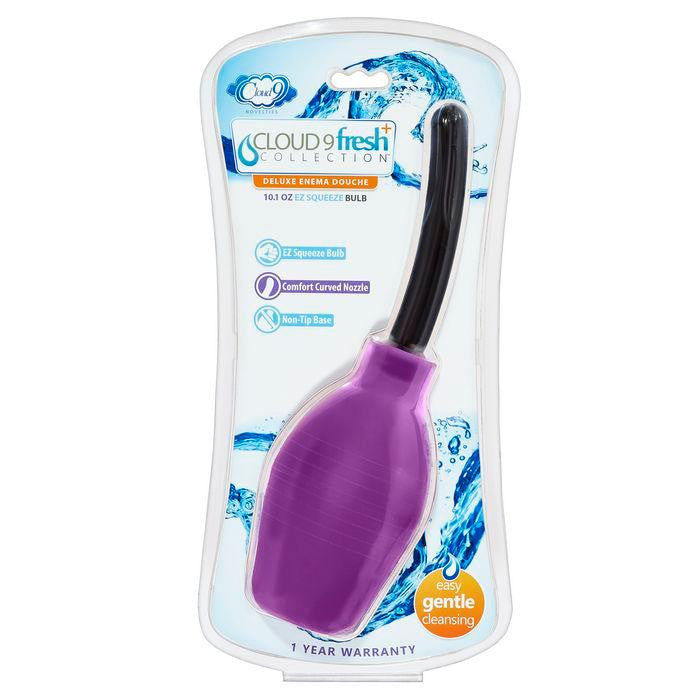 Cloud 9 Fresh + Deluxe Anal Soft Tip Enema Douche 10.1 Oz W- Ez Squeeze Bulb