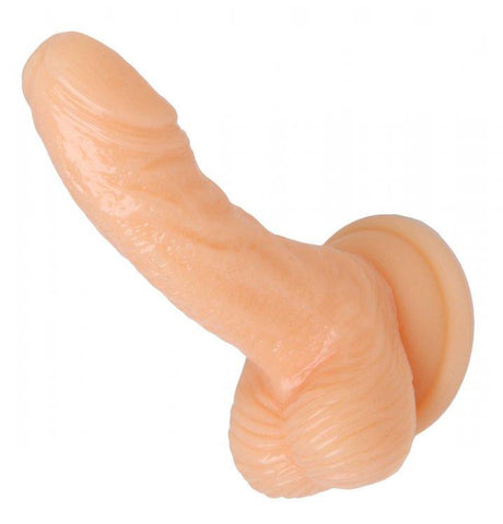 Silicone Curvy 4' Suction Cup Dildo Flesh (bulk)